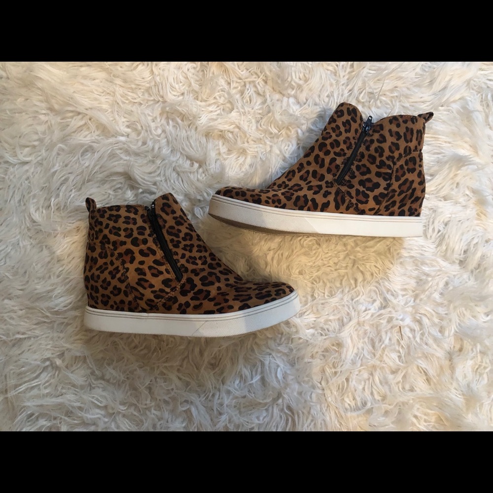 Cheetah wedge sneakers